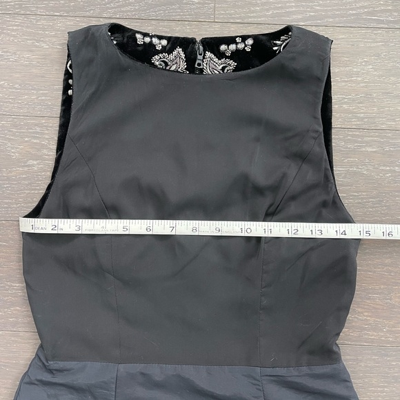 NWT Dress by Alice + Olivia Black Velvet Lindsey Pouf Dress (Sz 4) - Picture 12 of 13